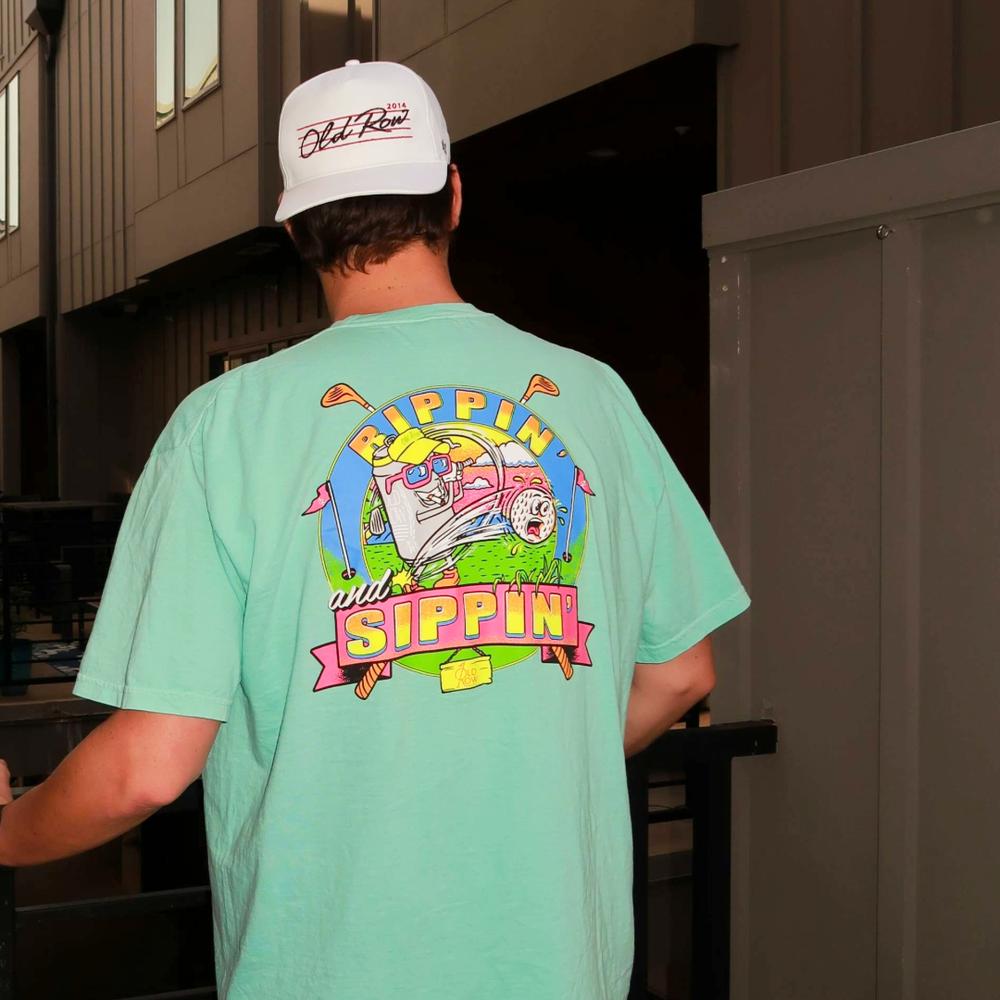 Rippin' and Sippin' Pocket Tee-T-Shirts-Old Row Golf-Old Row