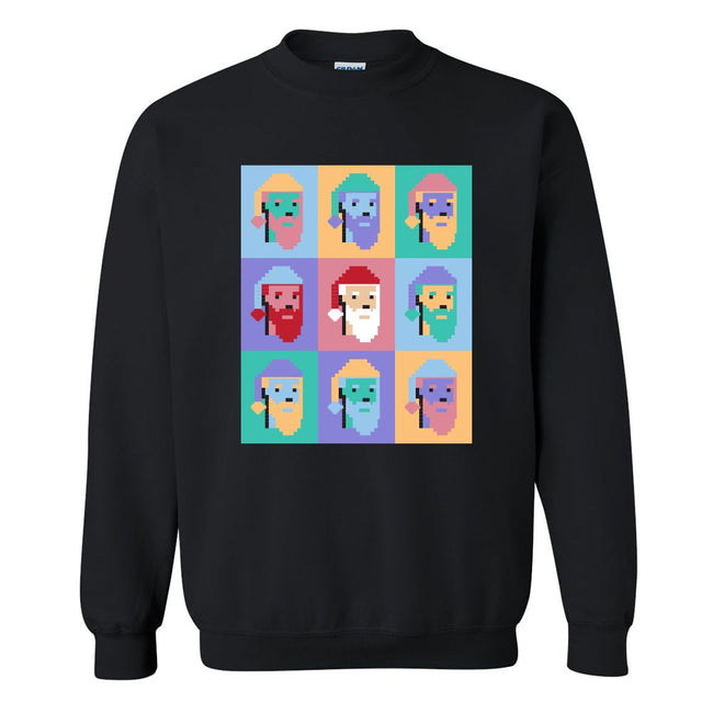 Santapunk Group Crewneck Sweatshirt-Crewnecks-Old Row-Black-S-Old Row