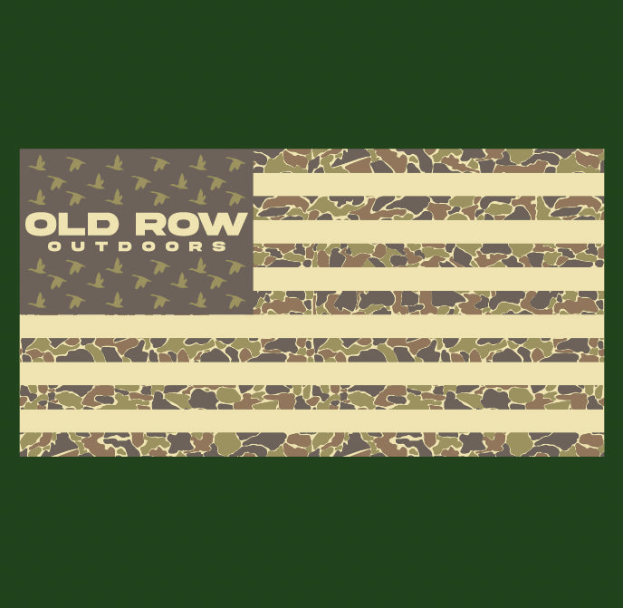 Old Row Outdoors Camo Flag Pocket Tee