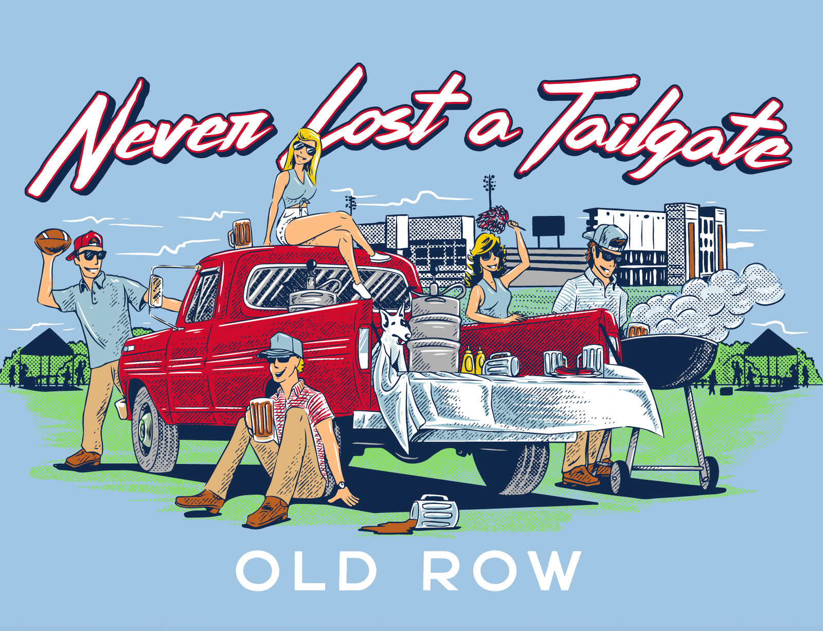 Never Lost A Tailgate Oxford Pocket Tee