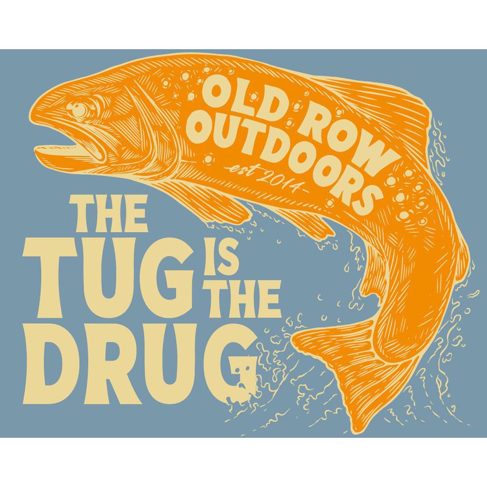 The Tug Is The Drug Pigment Dyed Premium Hoodie-Hoodies-Old Row Outdoors-Old Row