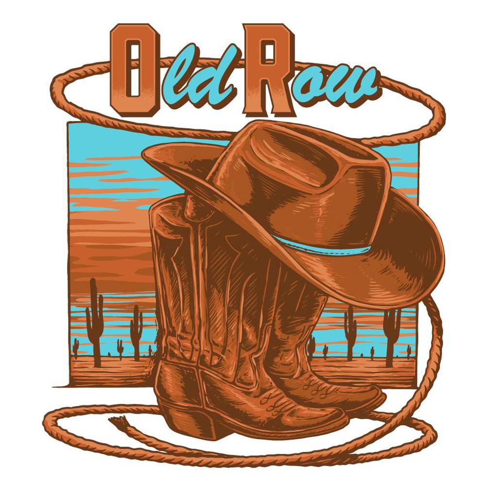 The Western Cowboy Pigment Dyed Premium Hoodie-Hoodies-Old Row Outdoors-Old Row
