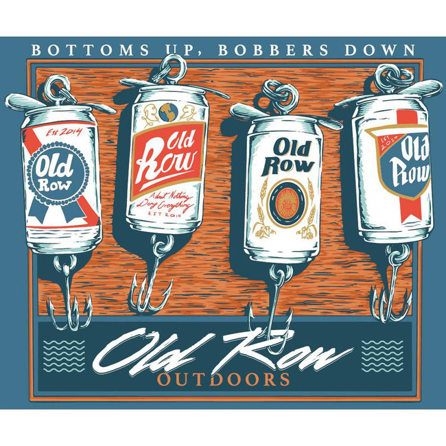 Bottoms Up Bobbers Down Pocket Tee-T-Shirts-Old Row Outdoors-Old Row