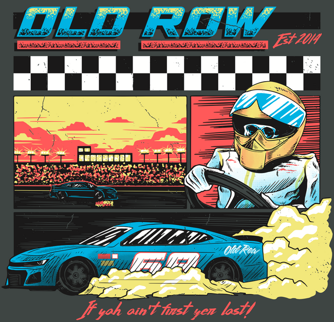 Old Row Race Car Pocket Tee