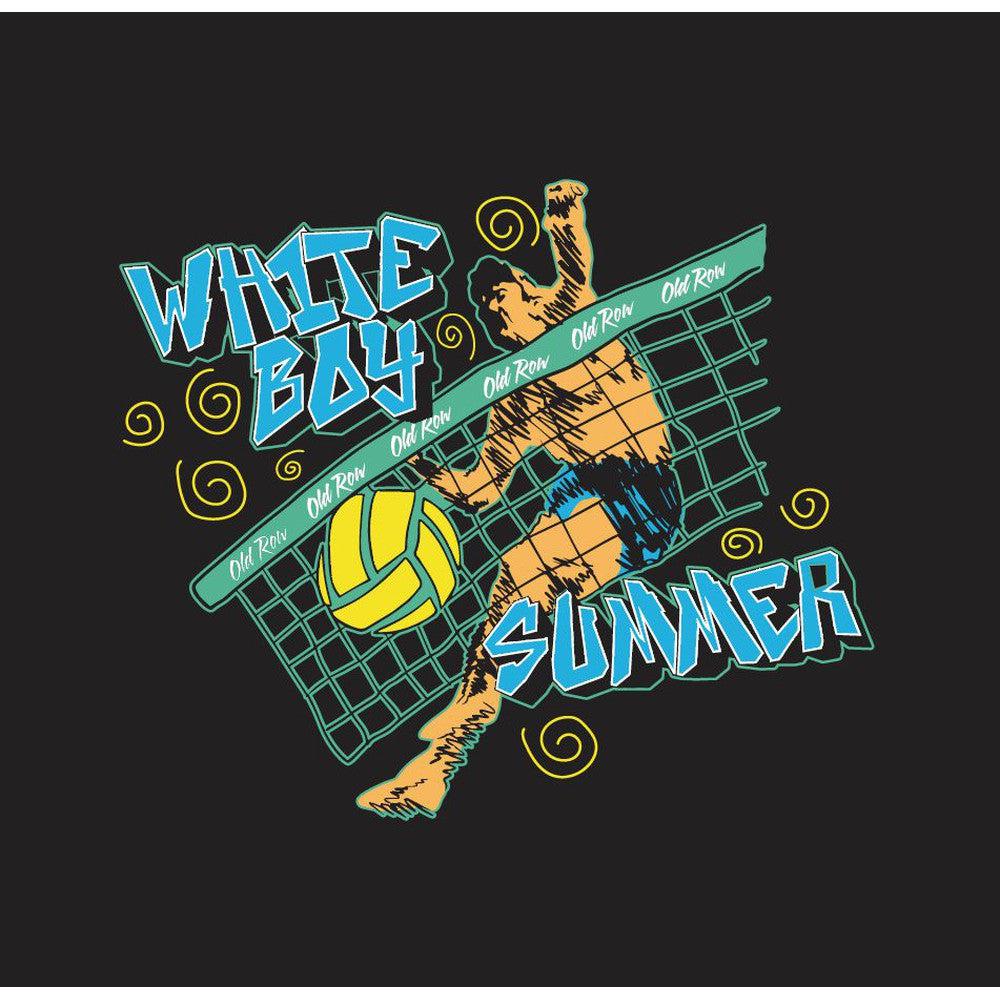 White Boy Summer Volleyball Pocket Tee-T-Shirts-The Novelty Collection-Old Row