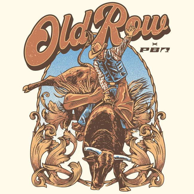 Old Row x PBR Bull Riding Pocket Tee-T-Shirts-The Novelty Collection-Old Row