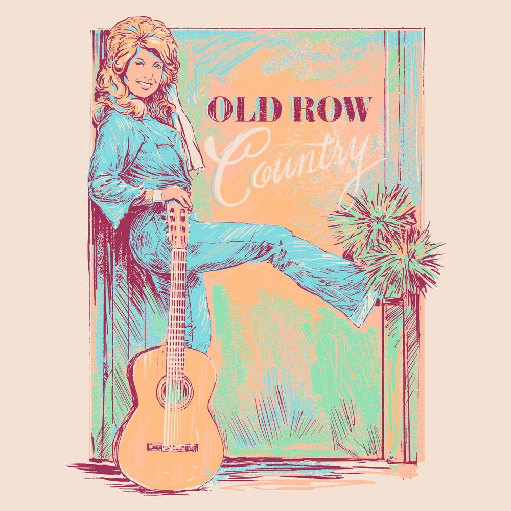 The Queen of Country Pocket Tee-T-Shirts-Old Row Legends-Old Row