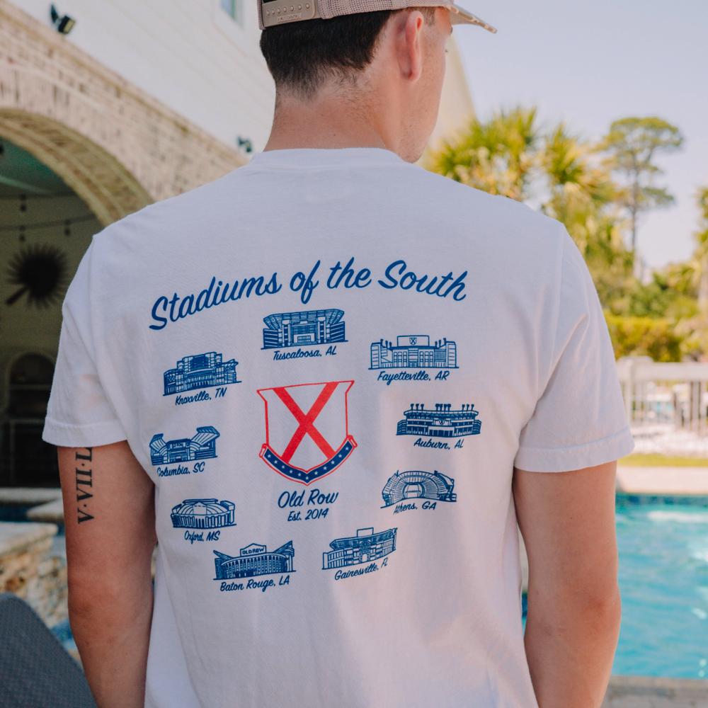 Stadiums of the South Pocket Tee-T-Shirts-Old Row U-Old Row