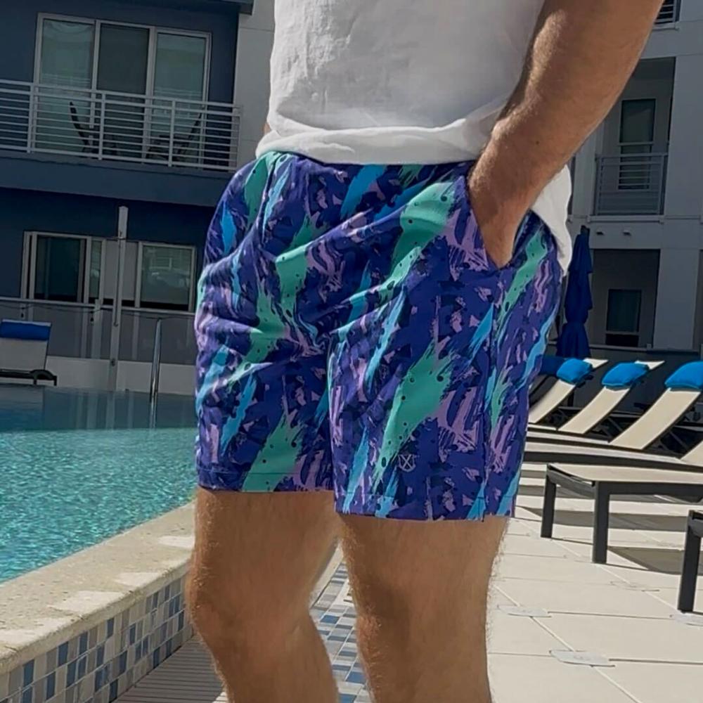 The 90s Swim Trunks-Swimwear-The Novelty Collection-Old Row
