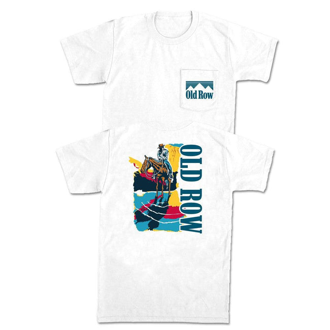 The Cowboy 6.0 Pocket Tee (White)-T-Shirts-Old Row-White-S-Old Row