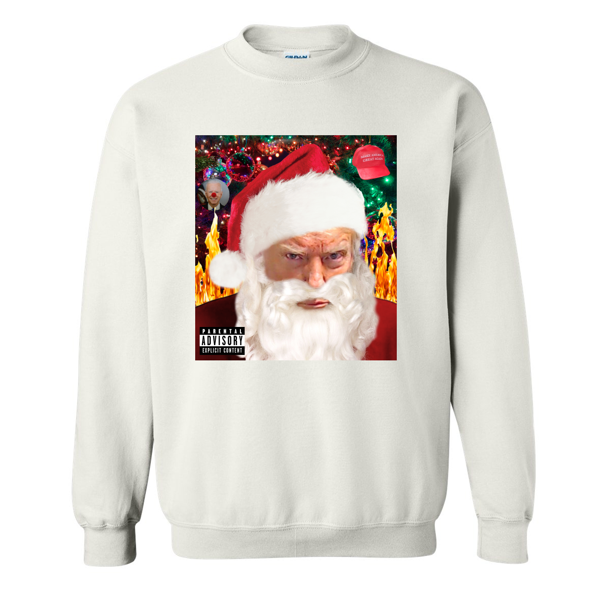 Trump Santa Mugshot Tacky Sweater