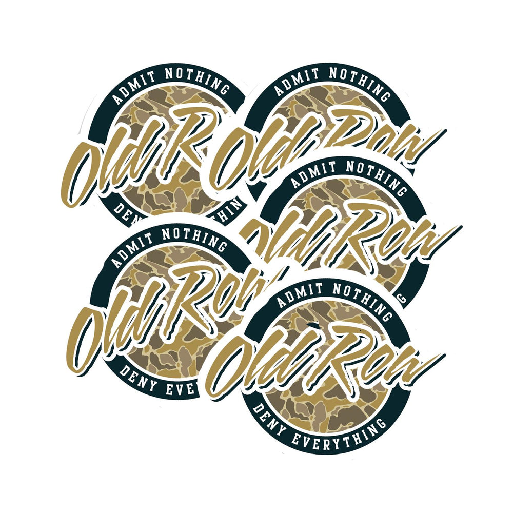 The Old Row Camo Circle Sticker 5-Pack