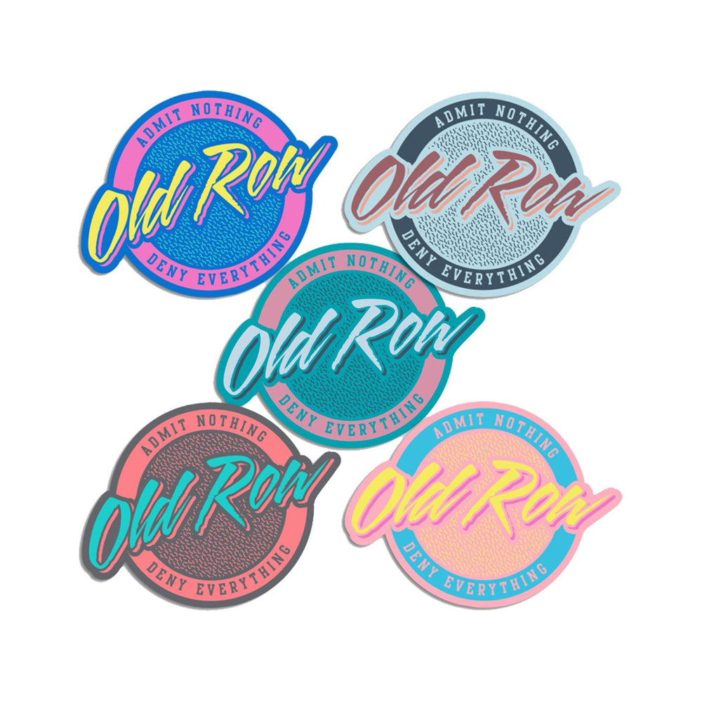 Old Row Retro Circle Logo Sticker 5-Pack