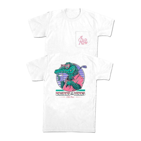 Drinks On The Links 2.0 Pocket Tee-T-Shirts-oldrowwholesale-Old Row