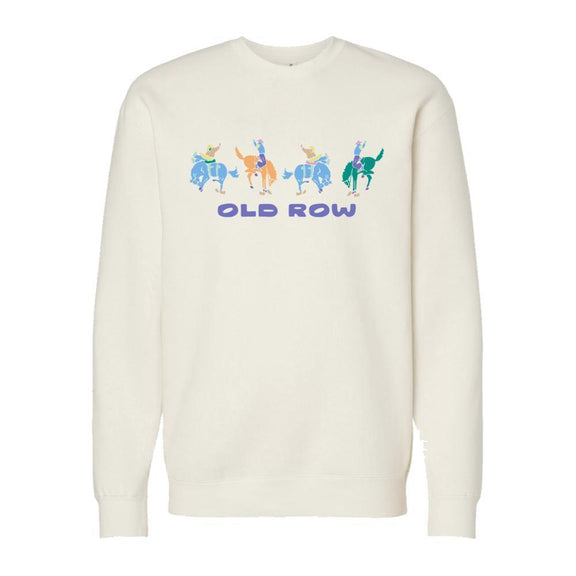 Cowboy Rider Pigment Dyed Premium Crewneck-Crewnecks-oldrowwholesale-Old Row