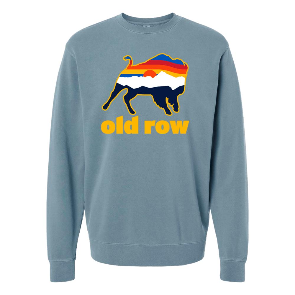 Old Row Outdoors Buffalo Pigment Dyed Crewneck-Crewnecks-Old Row Outdoors-Old Row