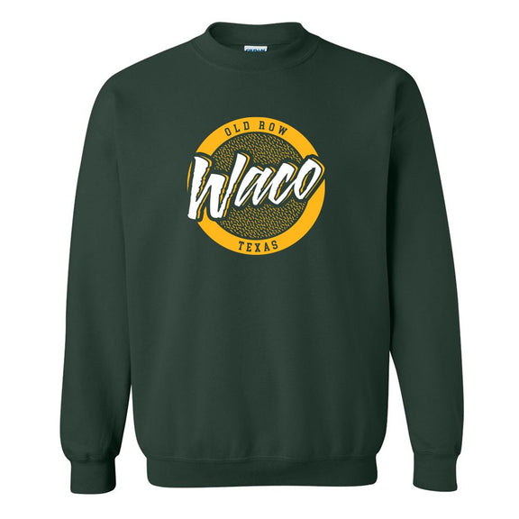 Waco, Texas Circle Logo Crewneck Sweatshirt-Crewnecks-Old Row U-Old Row