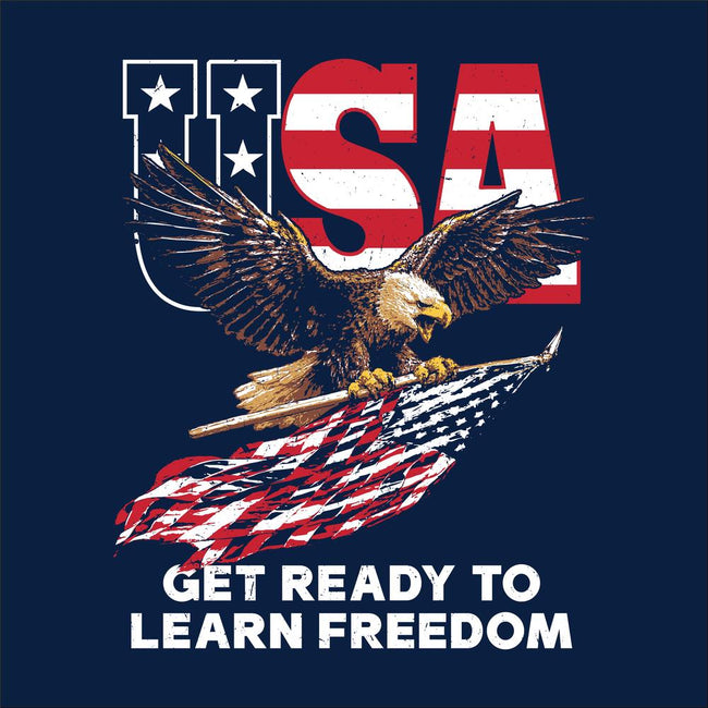 Get Ready To Learn Freedom Tee-T-Shirts-America First-Old Row