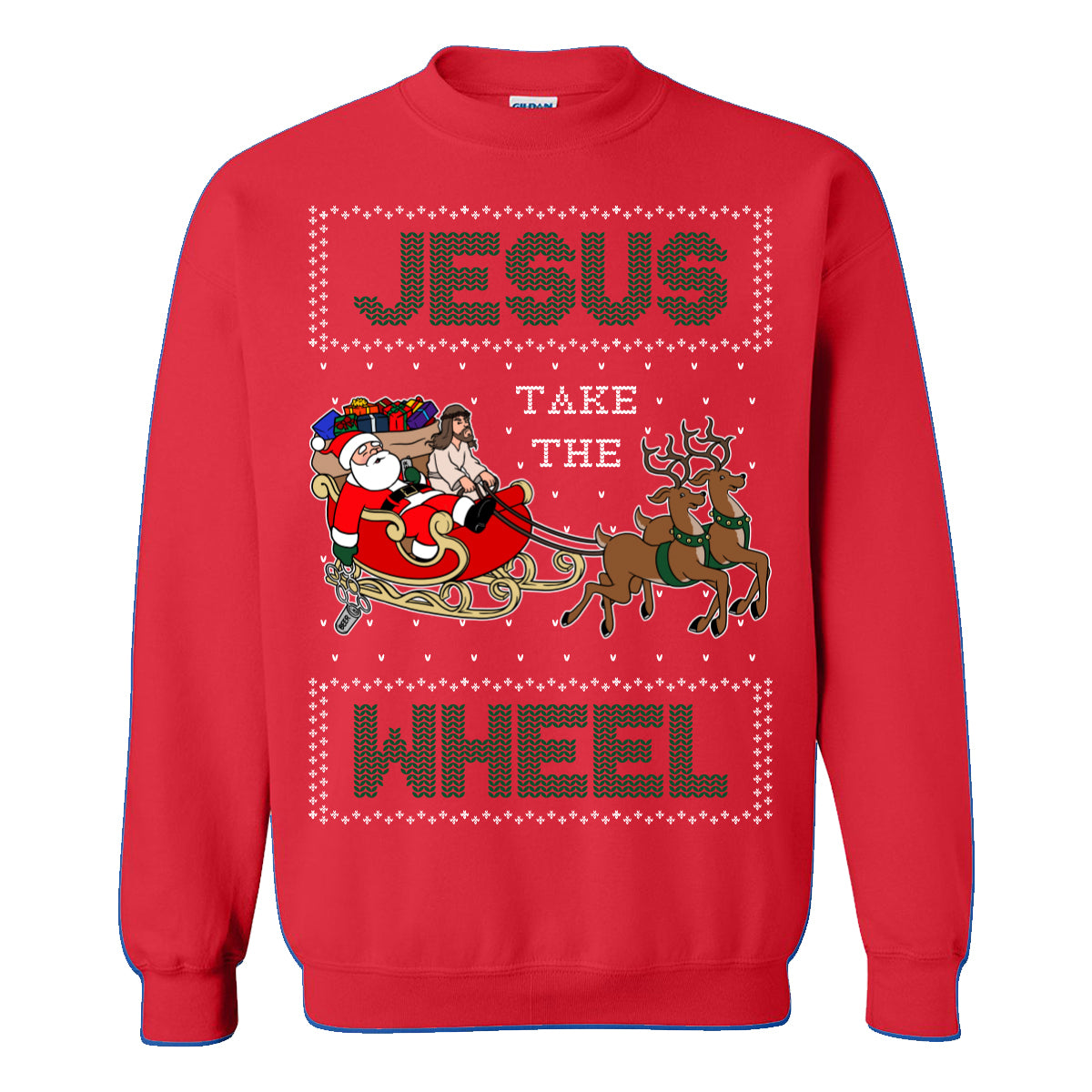 Jesus Take The Wheel Tacky Sweater