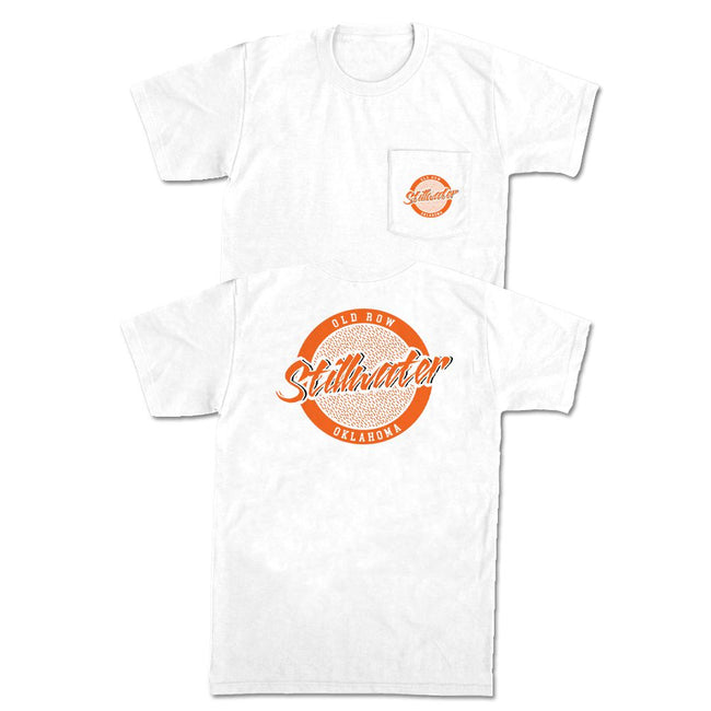 Stillwater, Oklahoma Circle Logo Pocket Tee-T-Shirts-Old Row U-White-M-Old Row