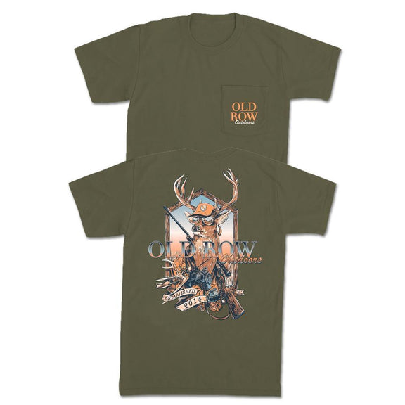 Old Row Outdoors Buck Hunter Pocket Tee-T-Shirts-Old Row Outdoors-Green-S-Old Row