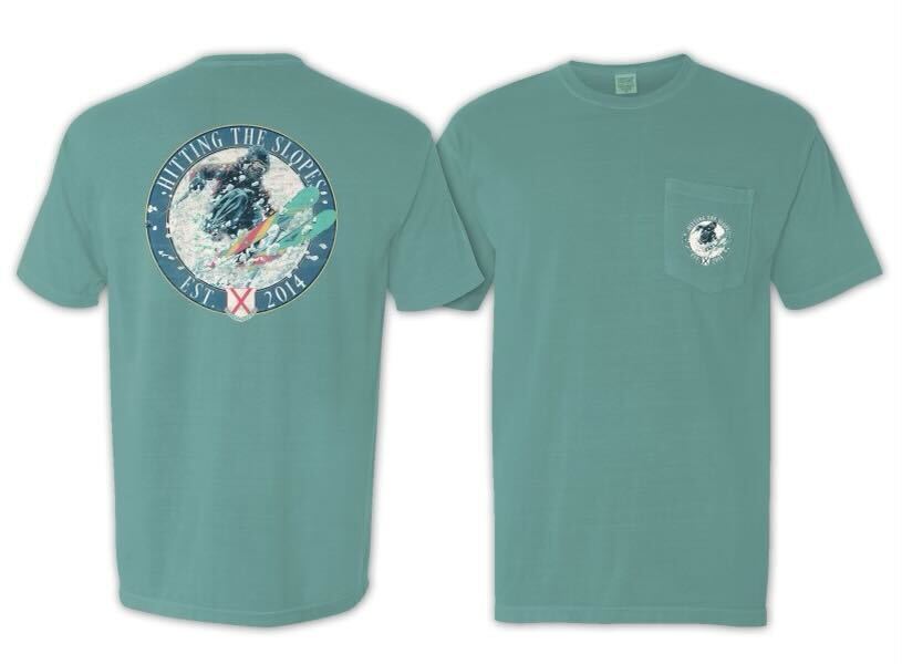 Hitting the Slopes V10 Pocket Tee