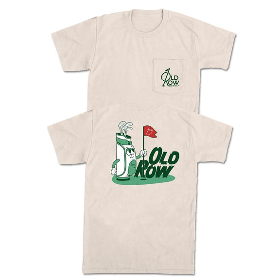 The 19th Hole Golf Bag Pocket Tee-T-Shirts-Old Row Golf-Ivory-S-Old Row