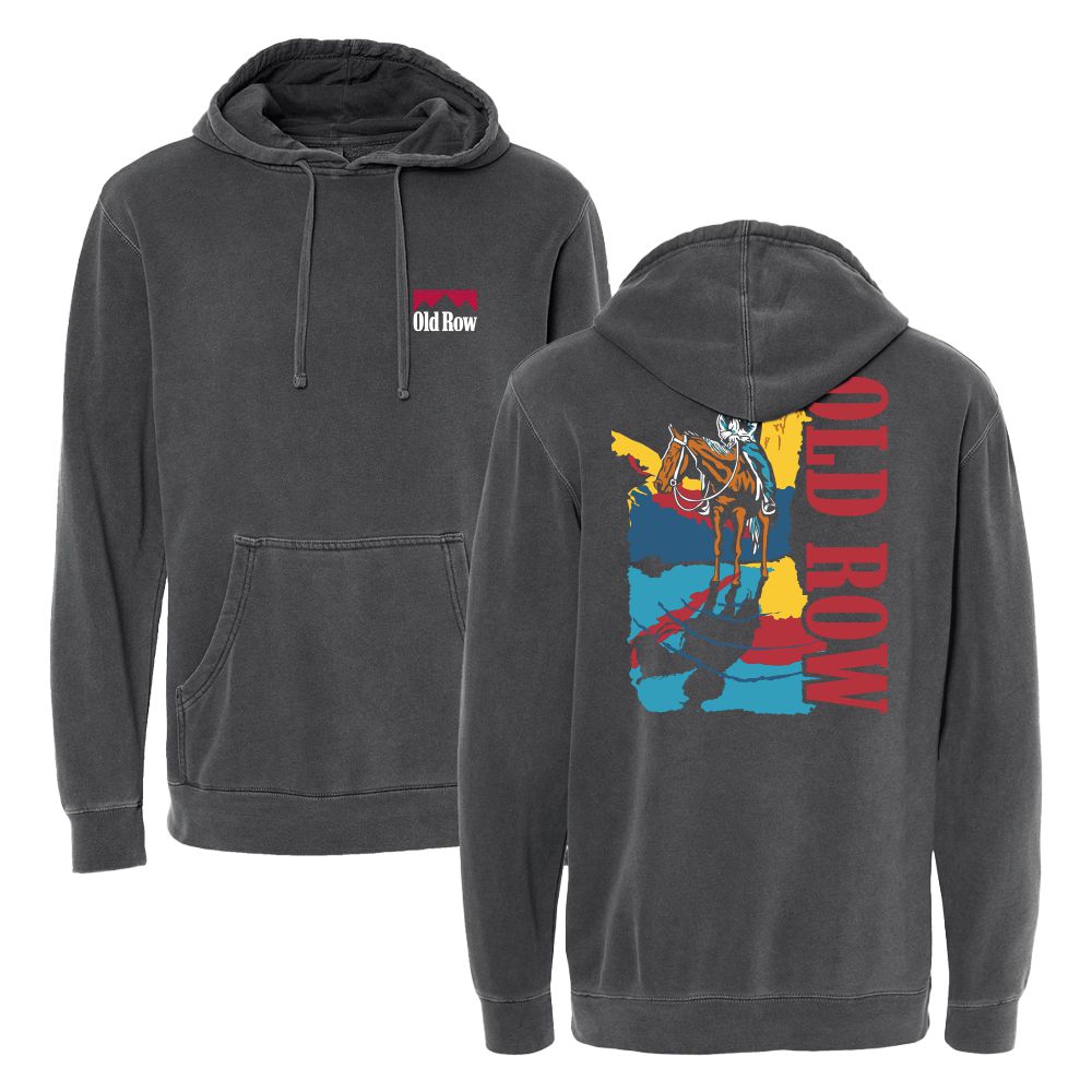 ◆LEE◆ Cowboy Pigment Dyed Hoodie Charcoal The Cowboy 4.0 Pigment Dyed Premium Hoodie | Old Row