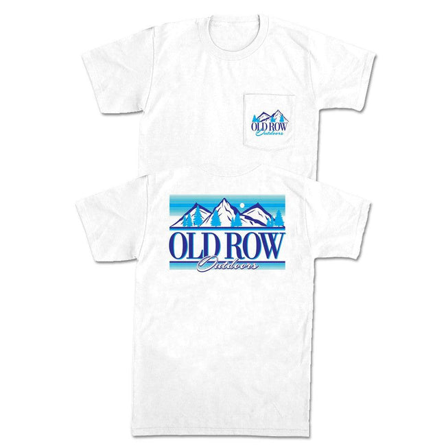 Old Row Outdoors Snowcaps Pocket Tee-T-Shirts-Old Row Outdoors-White-S-Old Row