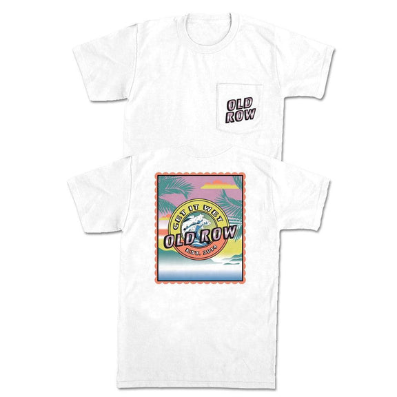 Get It Wet Pocket Tee-T-Shirts-The Novelty Collection-White-S-Old Row