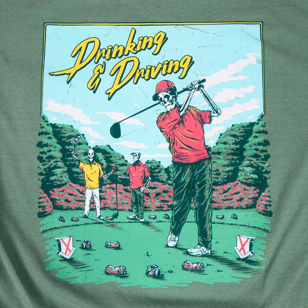 Drinking and Driving Pocket Tee-T-Shirts-Old Row Golf-Old Row