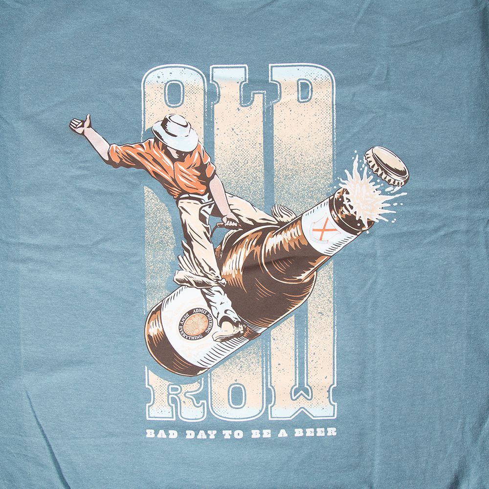 Bad Day To Be A Beer Bronco Pocket Tee-T-Shirts-BDTBAB-Old Row