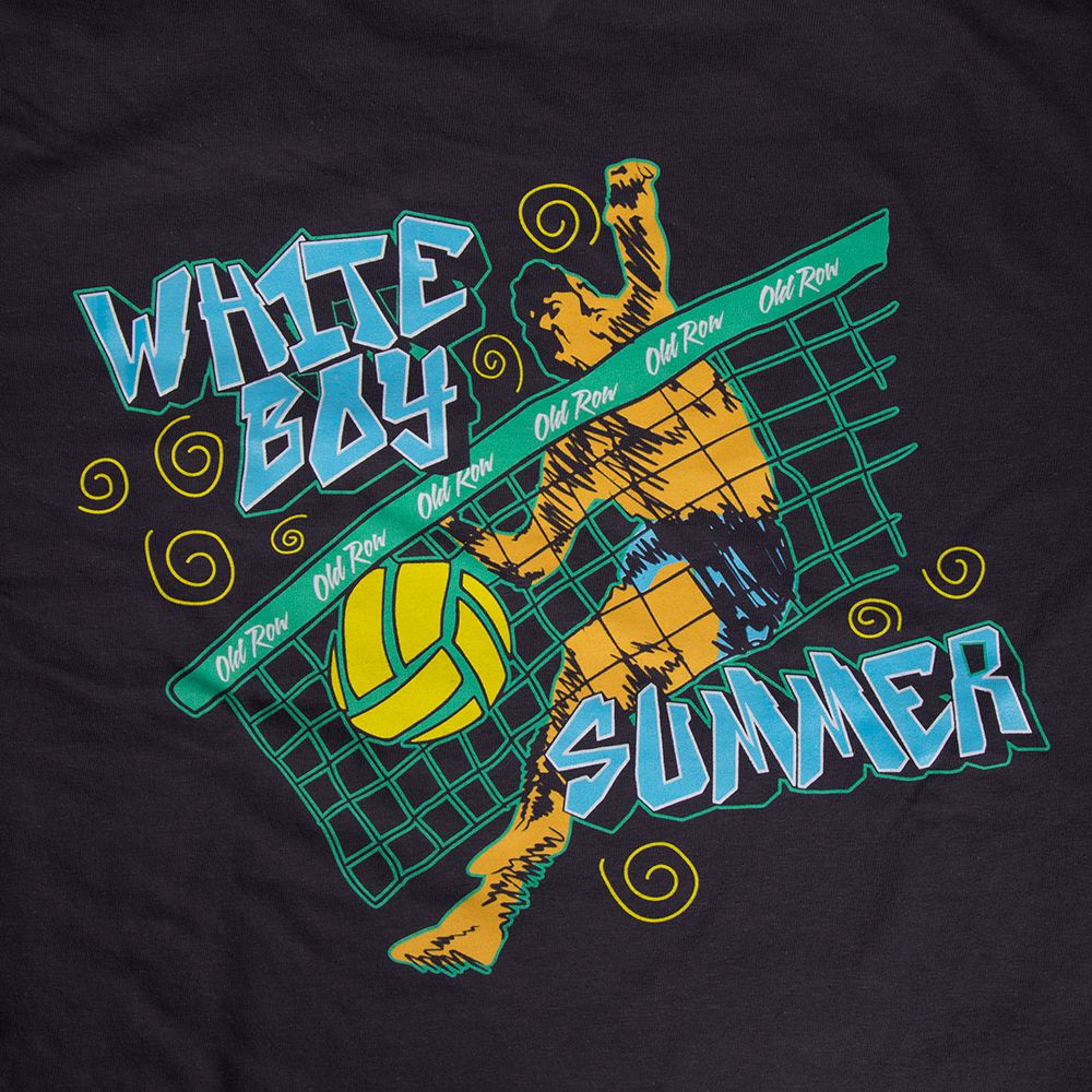 White Boy Summer Volleyball Pocket Tee-T-Shirts-The Novelty Collection-Old Row