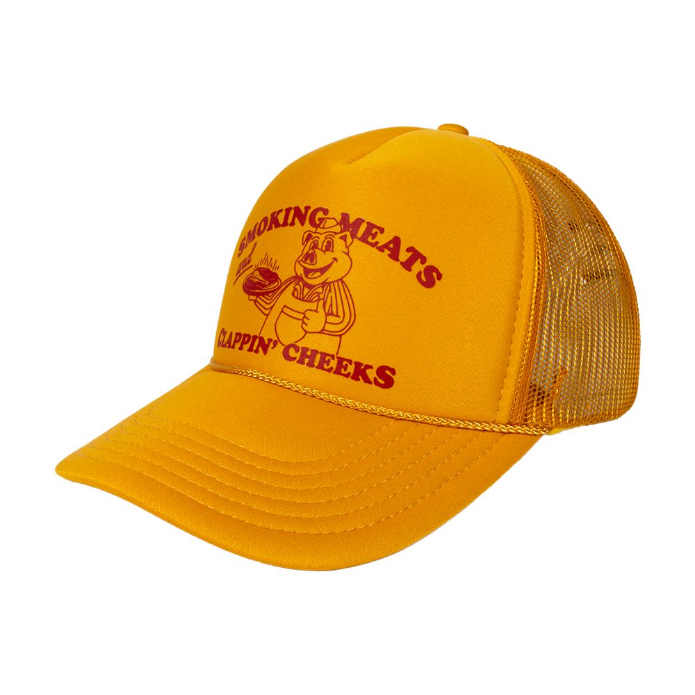 Smokin' Meats Trucker Hat-Hats-The Novelty Collection-Gold-One Size-Old Row