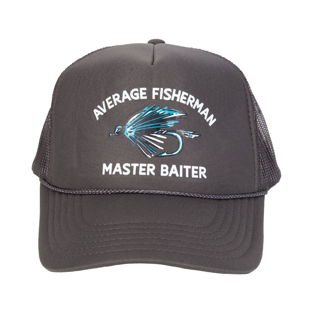 Average Fisherman Trucker Hat-Hats-Old Row Outdoors-Charcoal-One Size-Old Row
