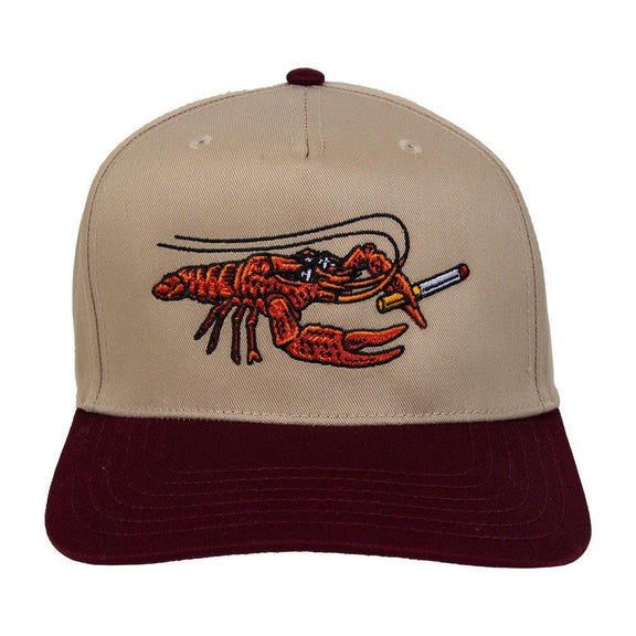 The Smoking Crawfish Two Tone Hat-Hats-The Novelty Collection-Maroon-One Size-Old Row