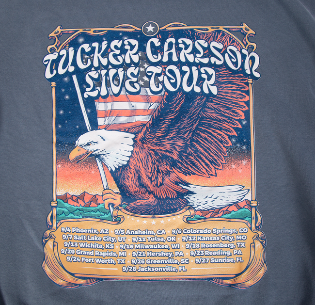 Tucker Carlson Live Tour Vintage Crewneck