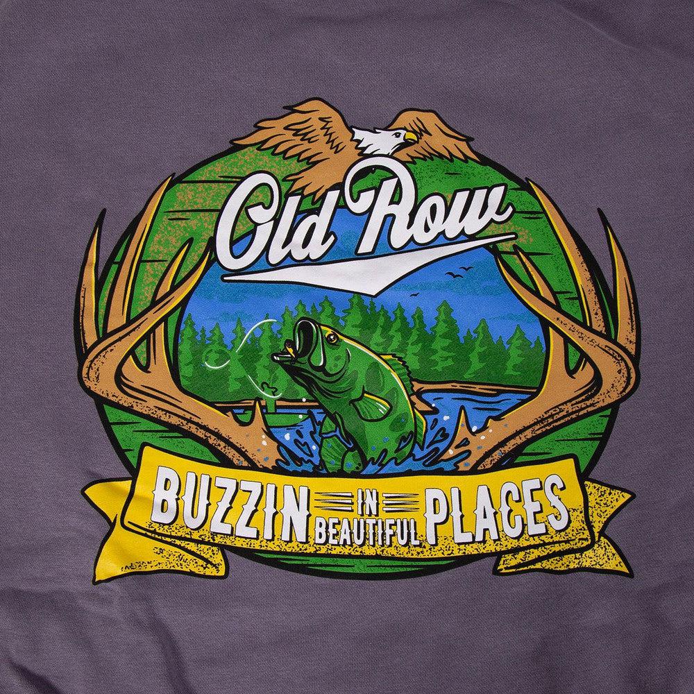 Buzzin' In Beautiful Places Pigment Dyed Crewneck-Crewnecks-Old Row Outdoors-Old Row