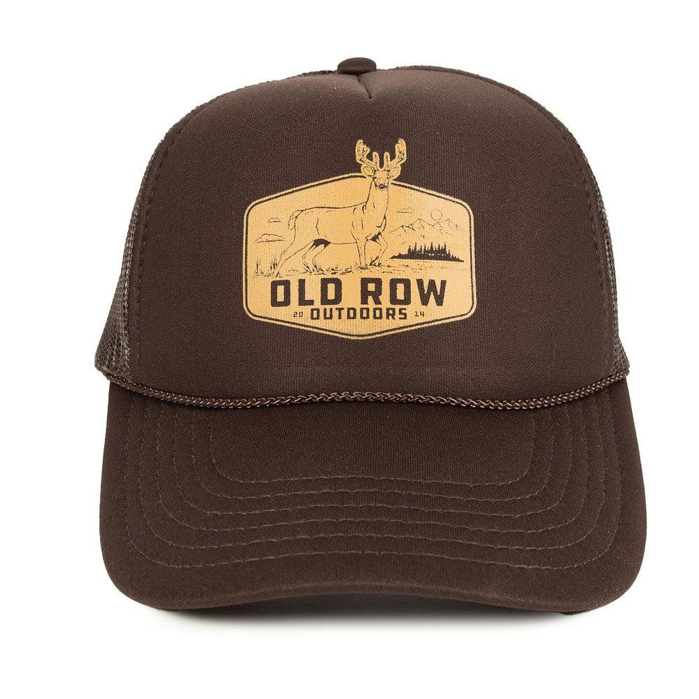Old Row Outdoors Deer Badge Trucker Hat-Hats-Old Row Outdoors-Brown-One Size-Old Row