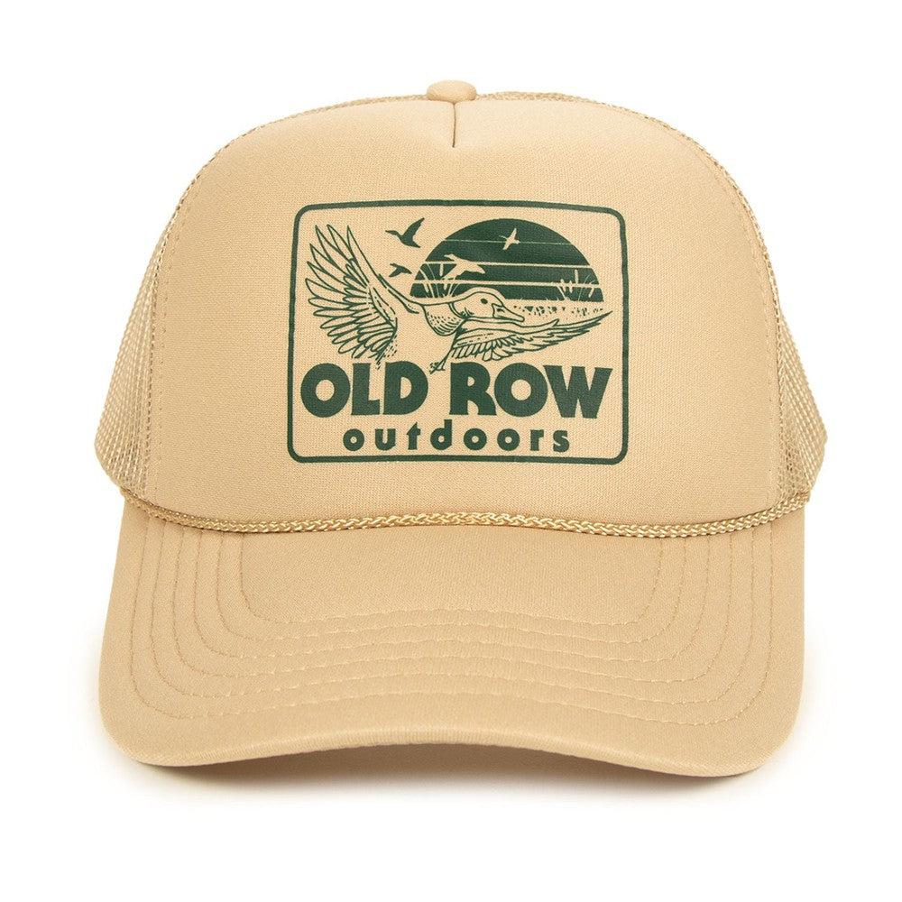 Old Row Outdoors Duck Badge Trucker Hat-Hats-Old Row Outdoors-Tan-One Size-Old Row
