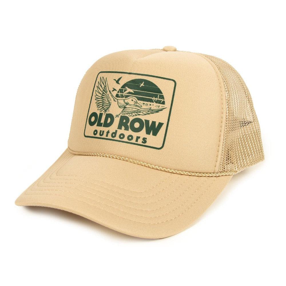 Old Row Outdoors Duck Badge Trucker Hat-Hats-Old Row Outdoors-Tan-One Size-Old Row