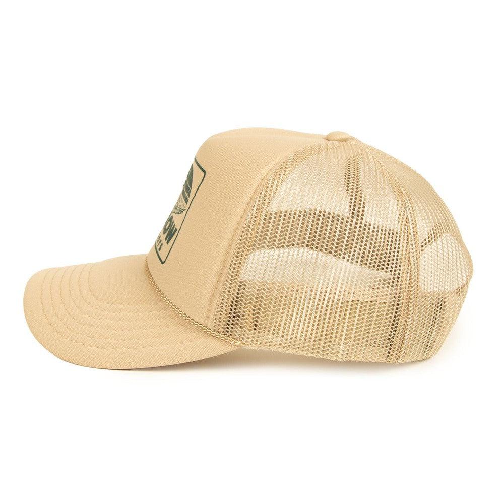 Old Row Outdoors Duck Badge Trucker Hat-Hats-Old Row Outdoors-Tan-One Size-Old Row