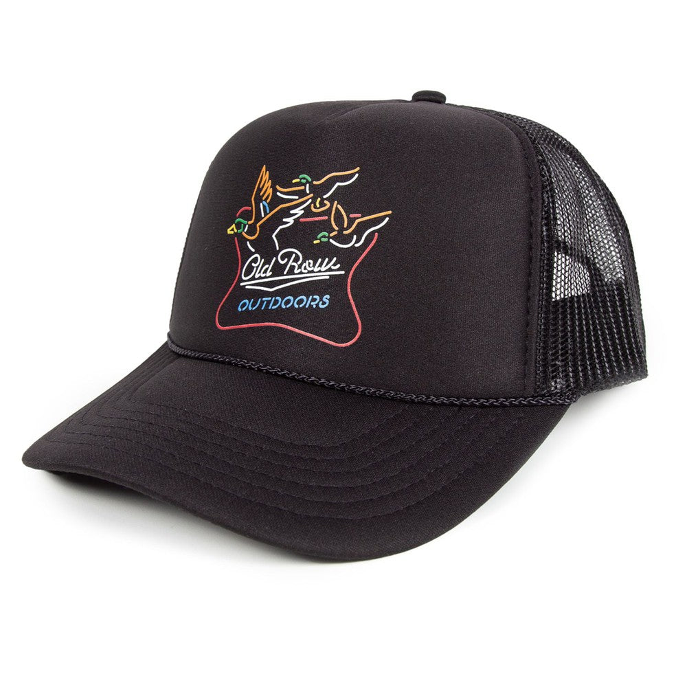 Old Row Outdoors Neon Duck Trucker Hat-Hats-Old Row Outdoors-Black-One Size-Old Row