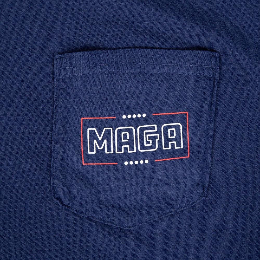 Trump Neon Fight Pocket Tee-T-Shirts-America First-Old Row