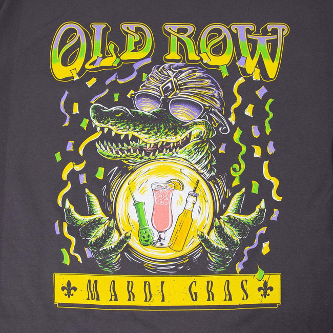 Mardi Gras Fortune Gator Pocket Tee-T-Shirts-The Boozy Collection-Old Row