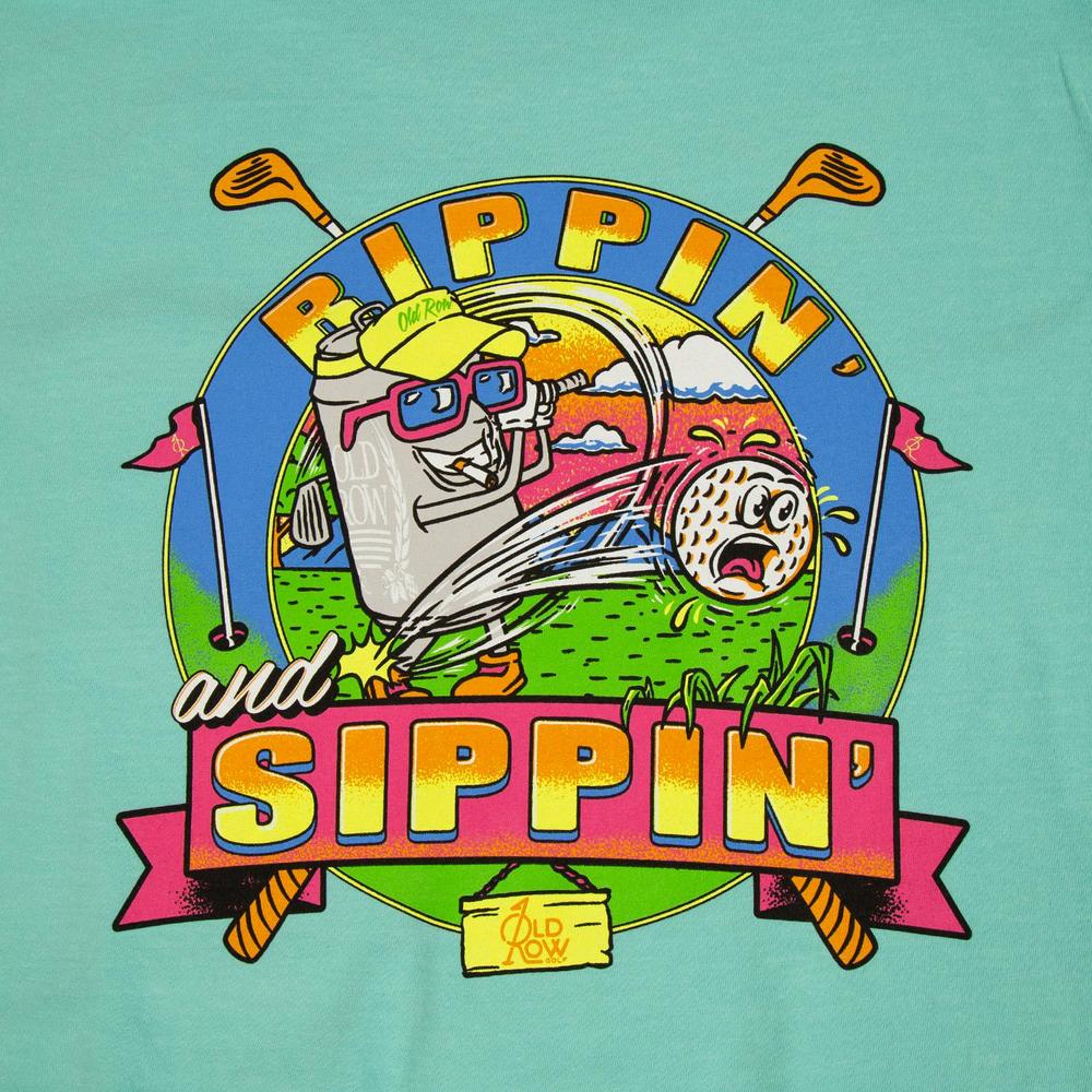 Rippin' and Sippin' Pocket Tee-T-Shirts-Old Row Golf-Old Row