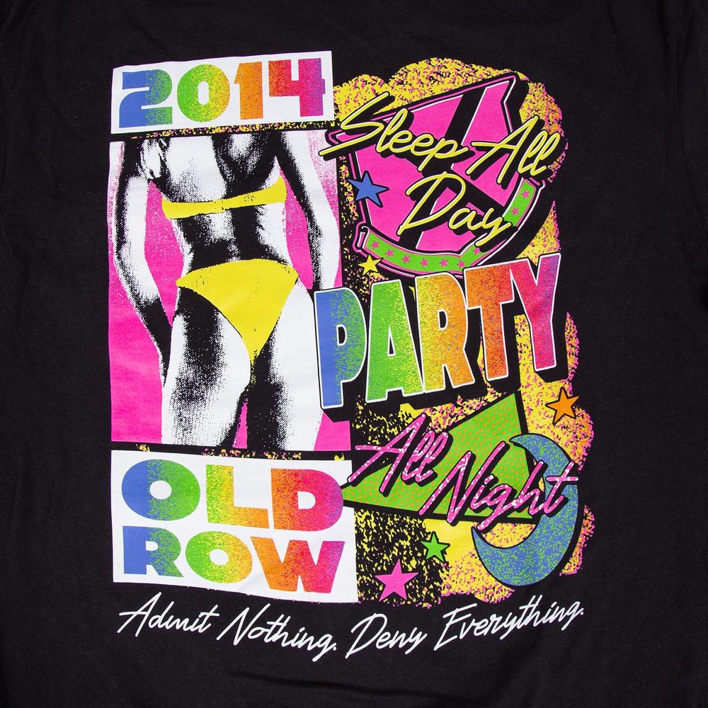 Party All Night Pocket Tee-T-Shirts-The Novelty Collection-Old Row