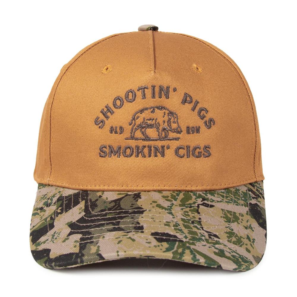 Shootin' Pigs Smokin' Cigs Camo Hat-Hats-Old Row Outdoors-Old Row