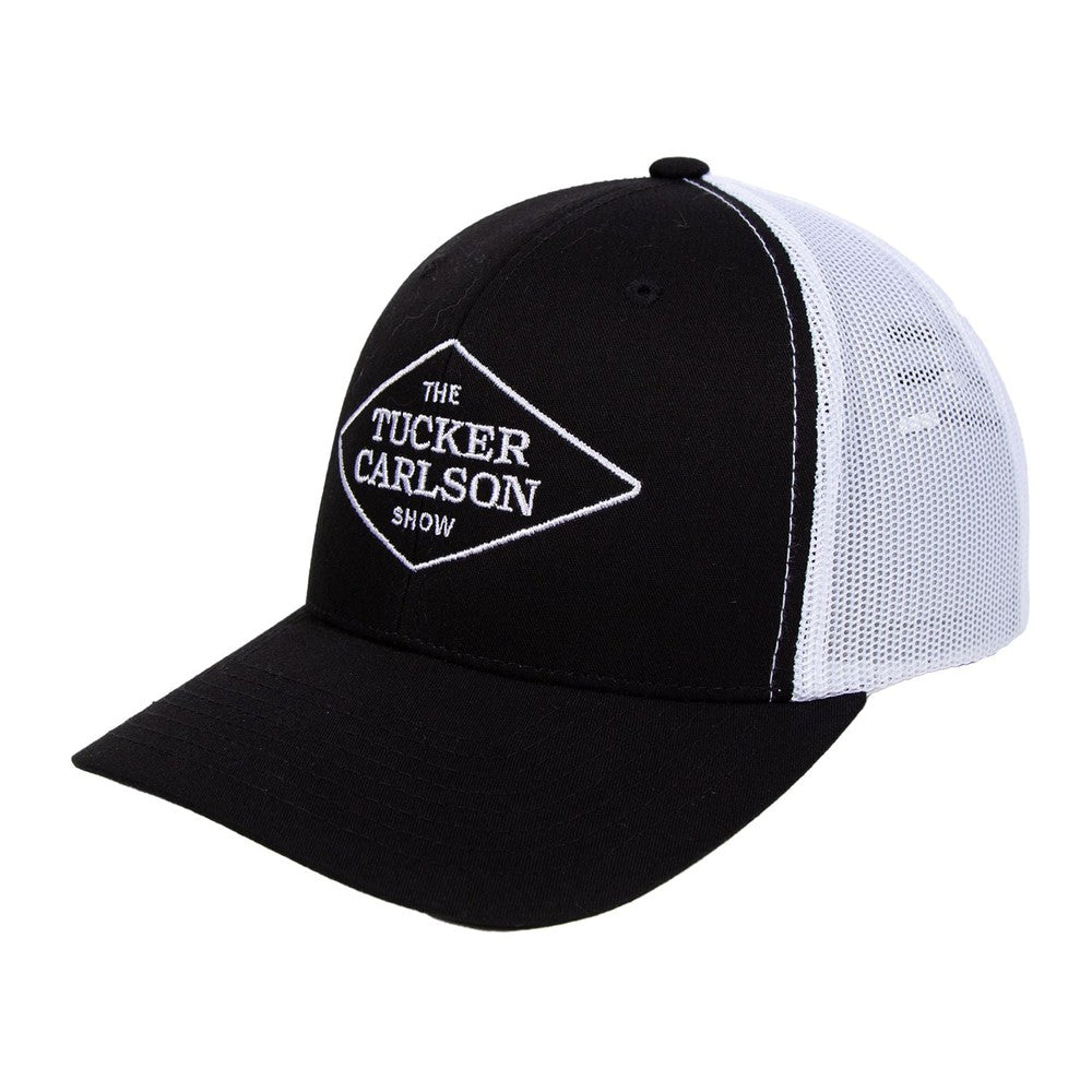 The Tucker Carlson Show Trucker Hat-Hats-Tucker Carlson x Old Row NIL-Black-One Size-Old Row