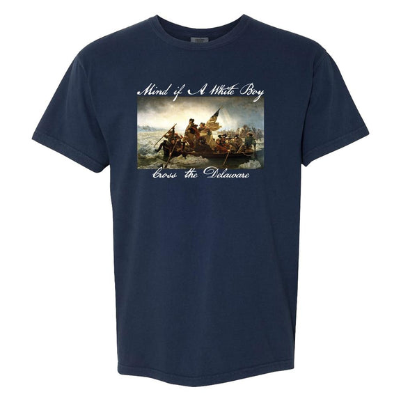 White Boy Cross The Delaware Tee-T-Shirts-America First-Navy-S-Old Row